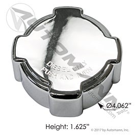 Automann 562.1016C Fuel Cap Cover Chrome Freightliner