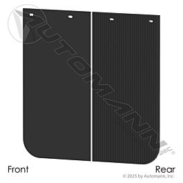Automann 562.132424B Black Poly Anti-Spray 24 x 24 x 0.34in