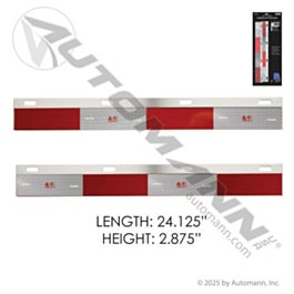 Automann 562.440 Conspicuity Plate Set Straight Aluminum