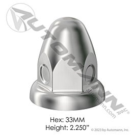 Automann 562.A4002C Chrome Steel Push On 33MM