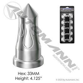 Automann 562.A4021CP-BP10 Chrome Plastic Push On 33MM 10PK