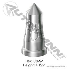 Automann 562.A4021CP Chrome Plastic Push On 33MM