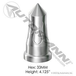 Automann 562.A4021CP Chrome Plastic Push On 33MM