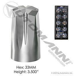 Automann 562.A4022CP-BP10 Chrome Plastic Push On 33MM 10PK