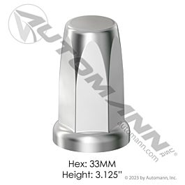 Automann 562.A4025CP Chrome Plastic Push On 33MM