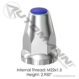 Automann 562.A4032B Chrome Plastic Thread On M22x1.5