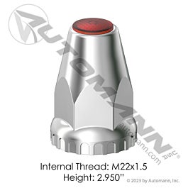 Automann 562.A4032R Chrome Plastic Thread On M22x1.5
