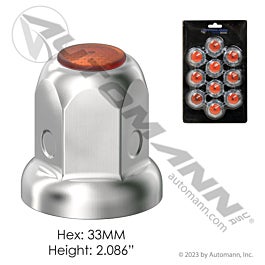 Automann 562.A4033A-BP10 Chrome Steel Push On 33MM 10PK
