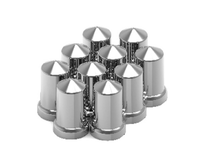 Automann 562.A40421CP-BP10 Chrome Plastic Lug Nut Cover - 10 Pack