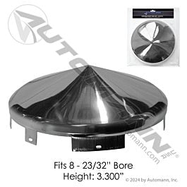 Automann 562.B2601C-BP Front Hub Cap 6 Notch Chrome