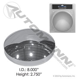Automann 562.C1002C-BP Rear Hub Cap 8-1/2in Axle Chrome