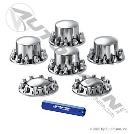 Automann 562.FR1010C Axle Cover Complete Set Chrome ABS