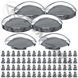 Automann 562.FR1011C Axle Cover Complete Set Chrome Steel