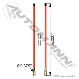 Automann 562.J1536N Bumper Guide Set 36in Orange Nylon