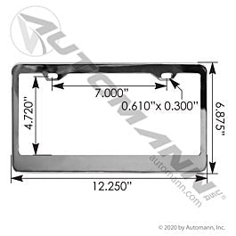 Automann 562.K1002C License Plate Frame Chrome