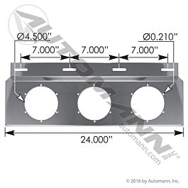 Automann 562.Q2010SS Light Bracket Triple 4in Round