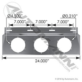 Automann 562.Q2010SS Light Bracket Triple 4in Round