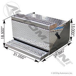 Automann 562.SBB30A Step Battery Box 19x30x31 Aluminum