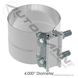 Automann 562.U3104SS Exhaust Band Clamp Preformed 4in