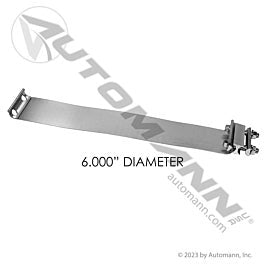 Automann 562.U3206A Band Clamp Flat 6in Aluminized