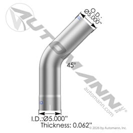 Automann 562.U4545 Exhaust Elbow 45 Deg 5in