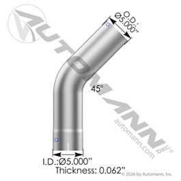 Automann 562.U4545 Exhaust Elbow 45 Deg 5in