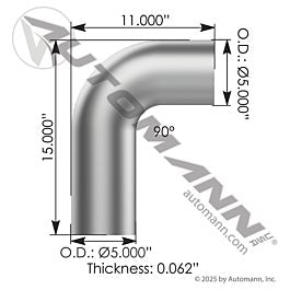 Automann 562.U469586015A Exhaust Elbow ALZ Freightliner
