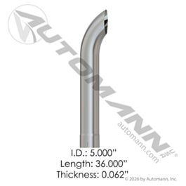 Automann 562.U5536C Chrome Stack 36in Length 5in ID