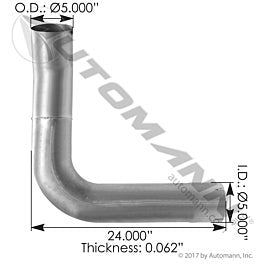 Automann 562.U5910742LA Exhaust Elbow ALZ LH Kenworth