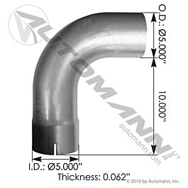 Automann 562.U5913085A Exhaust Elbow ALZ Kenworth