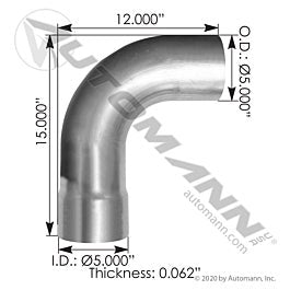 Automann 562.U59160085090A Exhaust Elbow ALZ Kenworth