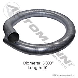 Automann 562.U7250-10G Flex Tubing 5in X 10ft Galvanized