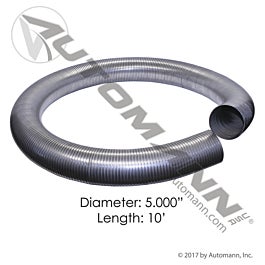 Automann 562.U7250-10SS304 Flex Tubing 5in x 10ft 304SS