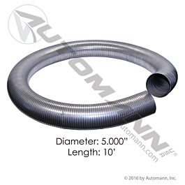 Automann 562.U7250-10SS Flex Tubing 5in X 10ft 409SS