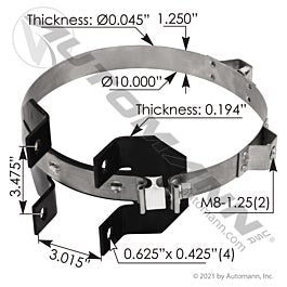 Automann 562.U966643A Muffler/Shield Mount Clamp Volvo