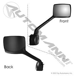 Automann 563.59036 Hood Mirror Assy RH Black Kenworth, Pete