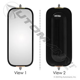 Automann 563.9008 Bubble Back WC Mirror Steel 7 X 16 Black