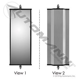 Automann 563.9012 Economy West Coast Mirror - Aluminum 6 in x 16 in