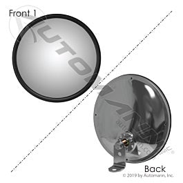 Automann 563.9031 Convex Mirror w/ L Bracket 7.5in Off/Stu