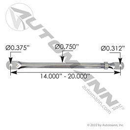 Automann 563.9103 Mirror Bracket Adjustable 14-20in