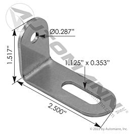 Automann 563.9123 Mirror L Bracket with Adjustable Slot SS