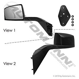 Automann 563.96005 Hood Mount Mirror LH Black