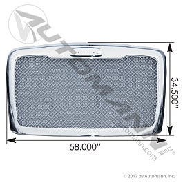 Automann 564.14008M Grille Mesh Chrome P3 Freightliner