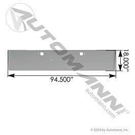 Automann 564.VFT-0010-06 Bumper Chrome Kenworth 18in W900B