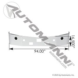 Automann 564.VHZ-5110-16Y-V4 Bumper Chrome Peterbilt 579 Gen1 16.5in