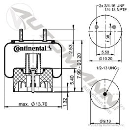 Automann 566.CT64636 Continental Air Spring Rolling Lobe