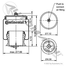 Automann 569.CT78360 Continental Air Spring Rolling Lobe