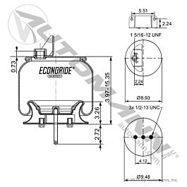 Automann 566.ER5467S Econoride Air Spring Rolling Lobe