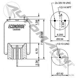 Automann 566.ER5470B Econoride Air Spring Rolling Lobe