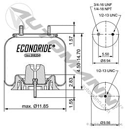 Automann 566.ER8204 Econoride Air Spring Rolling Lobe
